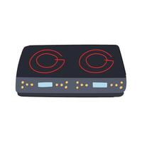 cookware introduction cooktop cartoon illustration vector