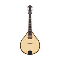 strings mandolin item cartoon illustration vector
