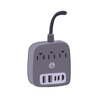 dock multi device charging item cartoon illustration vector