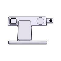 dock multi device charging station cartoon item vector