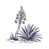 Elegant Yucca Design with Bold Artistic Touch vector