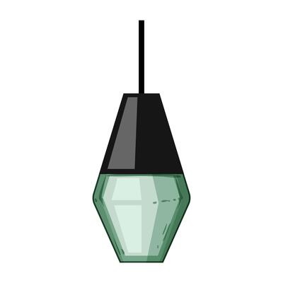 led pendant lights cartoon illustration