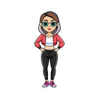 Trendsetter Athleisure Model for Sporty Styles vector