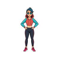 Chic Trendsetter Athleisure Model Design vector