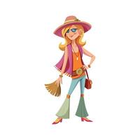 Charming Summer Festival Boho Model vector