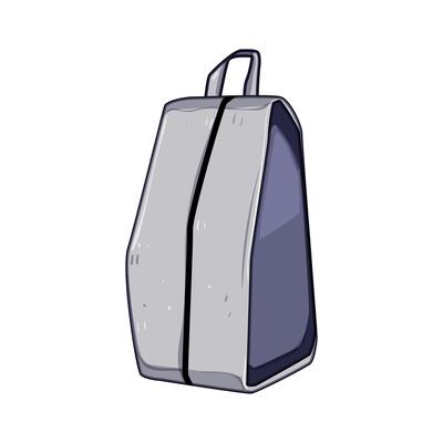 travel shoe bag cartoon illustration