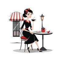 Parisian Cafe Model Design vector