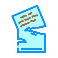 torn paper fracture color icon illustration vector
