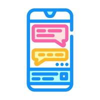 messaging app bubble hybrid work color icon illustration vector