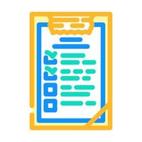 task list clipboard hybrid work color icon illustration vector