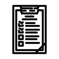 task list clipboard hybrid work line icon illustration vector