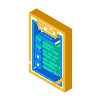 task list clipboard hybrid work isometric icon illustration vector