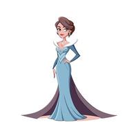 Glamorous High Society Fashion Model Illustration vector