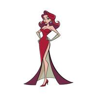 Stylish Runway Model Design vector
