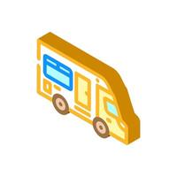 rv recreational vehicle mobile home isometric icon illustration vector