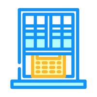 window air conditioner unit color icon illustration vector
