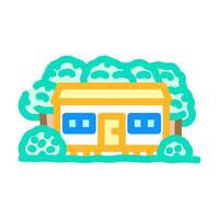 rustic forest mobile home color icon illustration vector