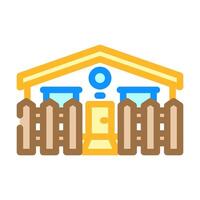 small fence mobile home color icon illustration vector