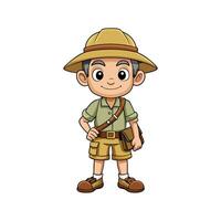 Adventurous Safari Explorer Fashion Model vector