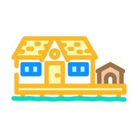 doghouse mobile home color icon illustration vector