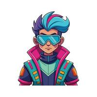 Stylish Futuristic Cyberpunk Model vector