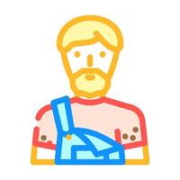 man redneck color icon illustration vector