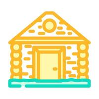 log cabin redneck color icon illustration vector