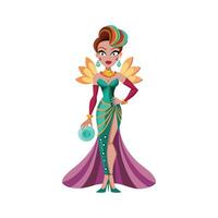 Chic Glamorous Fashion Gala Model vector