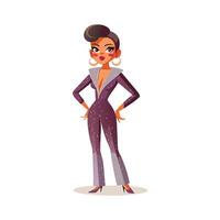 Stylish Glamorous Sparkling Jumpsuit Fashion Model vector