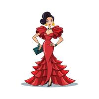 Elegant High Fashion Couture Model vector
