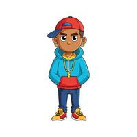 Trendy HipHop Fashion Model vector