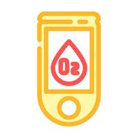 oxygen saturation display fitness technology color icon illustration vector