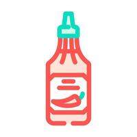 sriracha condiment color icon illustration vector