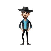 Trendy Modern Cowboy Model 2 vector
