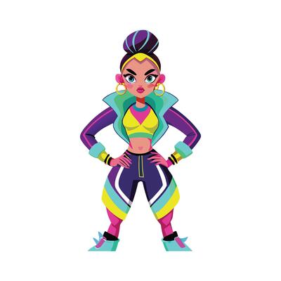 Chic Neon Raver Model