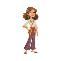 Bold Relaxed Bohemian Day Look Model 1 vector