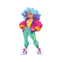 Bold Retro 80s Fashion Model C 2 vector