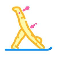 stretching pose arrows flexibility color icon illustration vector