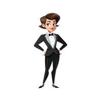 Elegant Sleek Tuxedo Fashion Model 3 vector