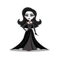 Chic Stylish Gothic Model Create Fashion Model Cart vector
