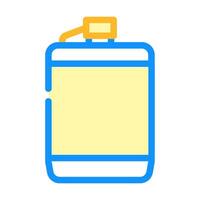 hip flask titanium ultralight color icon illustration vector