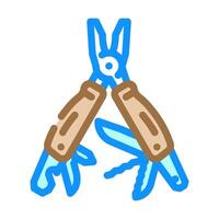 multi tool titanium color icon illustration vector