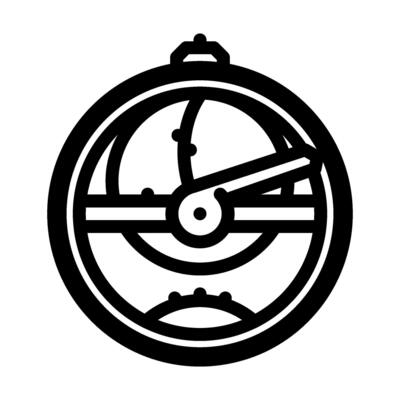 astrolabe geographical discoveries line icon illustration