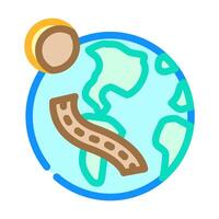 solar eclipse navigation geographical color icon illustration vector