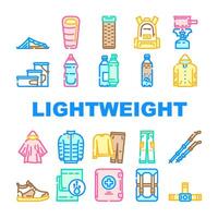 lightweight backpacking item symbol vector