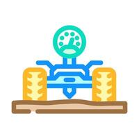 soil analysis robot harvests color icon illustration vector