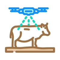 livestock monitoring robot harvests color icon illustration vector