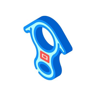 rappel device rock climbing isometric icon illustration