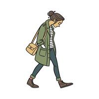 Utility Jacket Fashion Model for Designs. vector