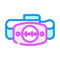 heart rate monitor running accessories color icon illustration vector